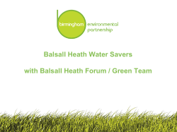 Balsall Heath Water Savers
