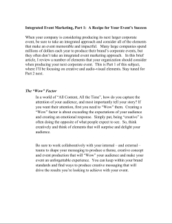 Integrated Event Marketing, Part 1: A Recipe for Your Event`s Success