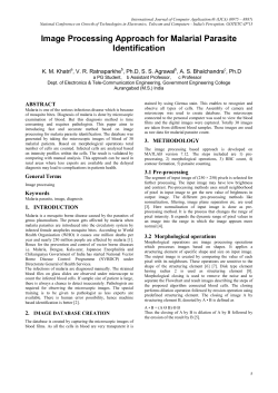 Image Processing Approach for Malarial Parasite Identification