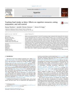 Tracking food intake as bites: Effects on cognitive resources, eating