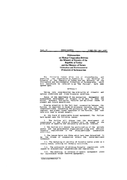 Memorandum on Mutual Cooperation Between the Ministry of