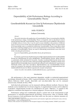 Dependability of Job Performance Ratings