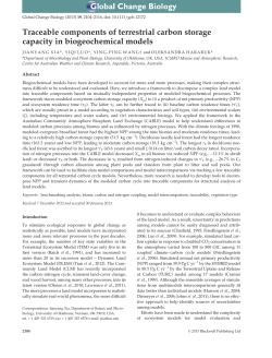 Traceable components of terrestrial carbon storage capacity in