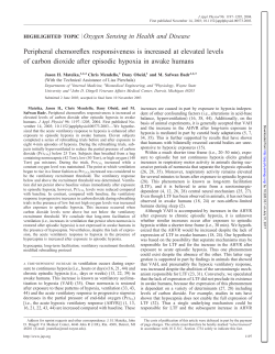 Peripheral chemoreflex responsiveness is increased at elevated