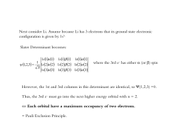 Next consider Li. Assume because Li has 3 electrons that its ground