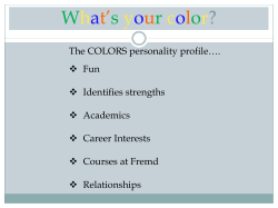 PERSONALITY COLORS