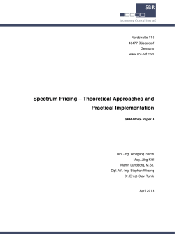 Spectrum Pricing - SBR