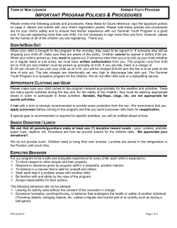 program policies and procedures