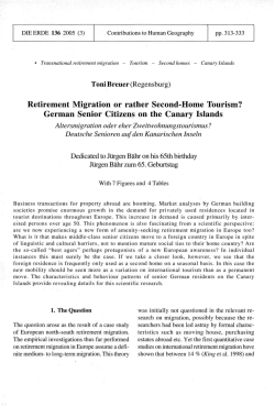 Retirement Migration or rather Second