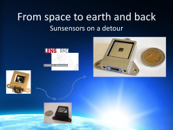 From space to earth and back