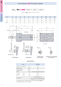 Inner diameter ר40 Three piece cylinder