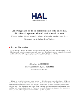 Allowing each node to communicate only once in a - HAL