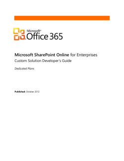 SharePoint Online Custom Solution Developers