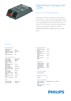 Product Leaflet: HID-AV C 35 /C CDM 220