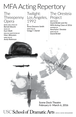 MFA Acting Repertory - USC School of Dramatic Arts