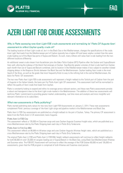 azeri light fob crude assessments