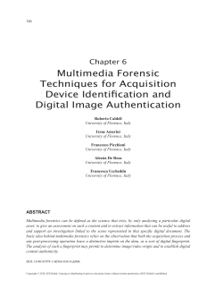 Multimedia Forensic Techniques for Acquisition Device Identification