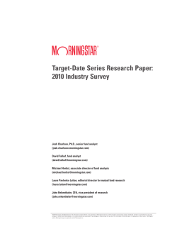 Target-Date Series Research Paper: 2010 Industry