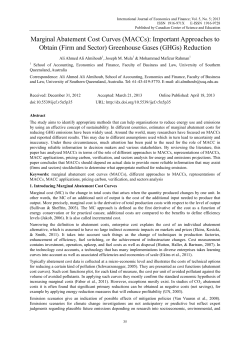Marginal Abatement Cost Curves