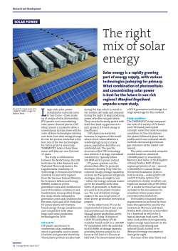 The right mix of solar energy