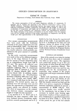 OXYGEN CONSUMPTION IN D1APTOMUS