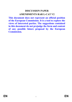 DISCUSSION PAPER AMENDMENTS RAR L-CAT V1