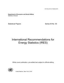 International Recommendations for Energy Statistics (IRES)