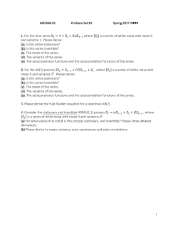 AMS586.01 Problem Set #1 Spring 2017 1. For the time series where