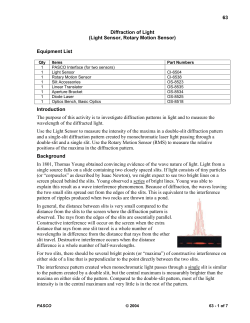 Diffraction of Light