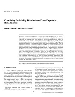 Combining Probability Distributions From Experts in Risk Analysis