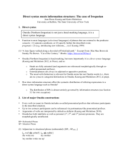 Direct syntax meets information structure: The case of Iroquoian