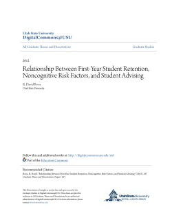 Relationship Between First-Year Student Retention, Noncognitive