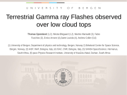 Terrestrial Gamma ray Flashes observed over low cloud tops