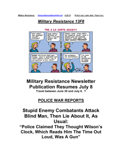 Military Resistance - The Military Project