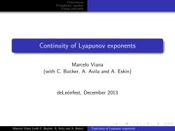 Continuity of Lyapunov exponents