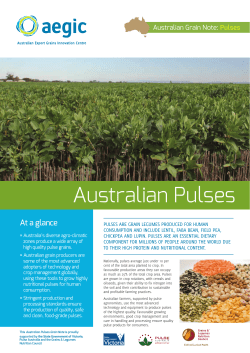 Australian Grain Note: Pulses