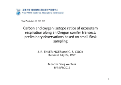 Carbon and oxygen isotope ratios of ecosystem respiration along an