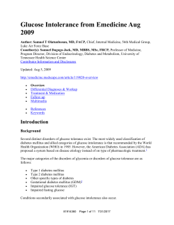 Glucose Intolerance from Emedicine Aug 2009