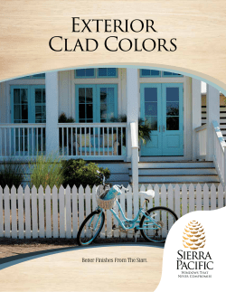 Exterior Clad Colors - Sierra Pacific Windows