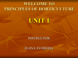 Intro. To Horticulture