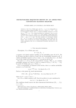 EXCHANGEABLE SEQUENCES DRIVEN BY AN