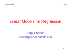 Linear Models for Regression