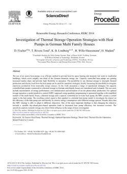 Investigation of Thermal Storage Operation Strategies with Heat