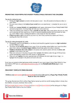Muddy Puddles press release