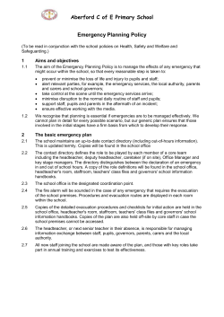 Policy on the School Environment