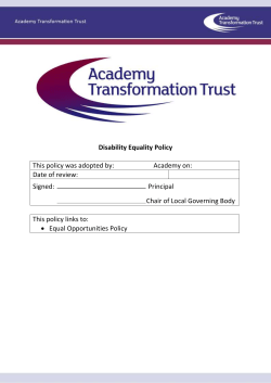 Disability Equality Policy
