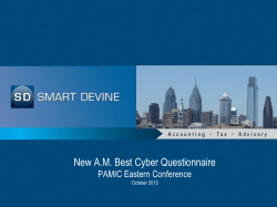 New AM Best Cyber Questionnaire