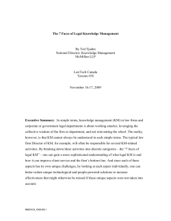 The 7 Faces of Legal Knowledge Management