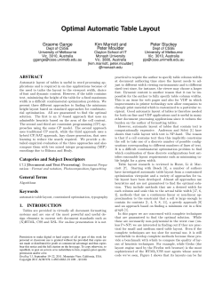 Optimal Automatic Table Layout