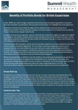 Benefits of Portfolio Bonds for British Expatriates
